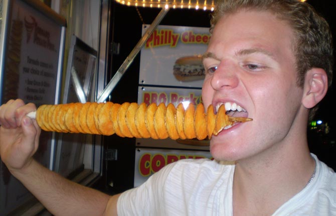 Neil Patrick Harris? Enjoying a Tornado Potato